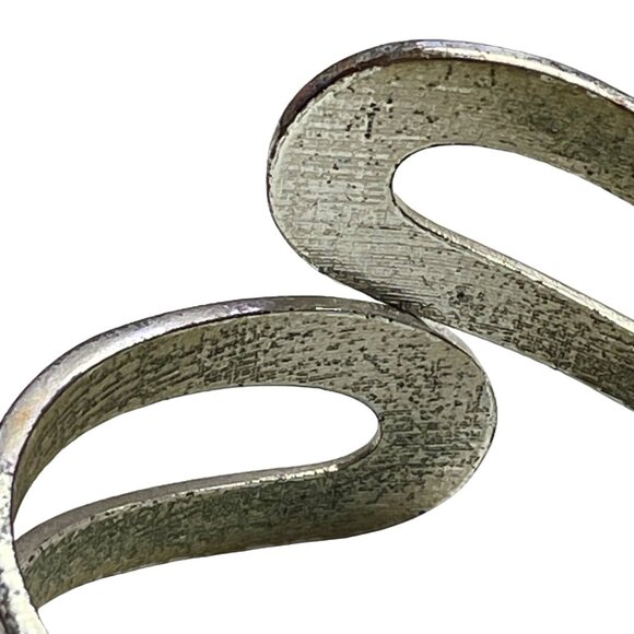 Vintage Silver Tone Hinged Cuff Bracelet Retro Jewelry for Women u - Picture 4 of 5